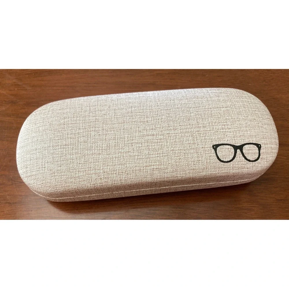 Ray Love Hard Shell Eyeglass Case Set 2pc  Beige Grey Minimalist Neutral tones